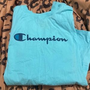 Teal long sleeve champion shirt